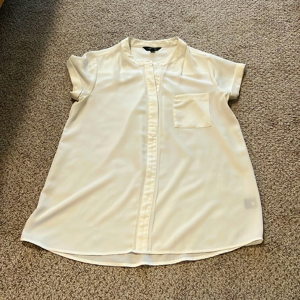 Simply Vera by Vera Wang Business Casual Off-white Blouse Small
